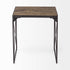 23" Brown Solid Wood Square End Table