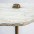 23" Gold And White Marble End Table