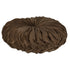 15" X 15" Brown Round Velvet Throw Pillow