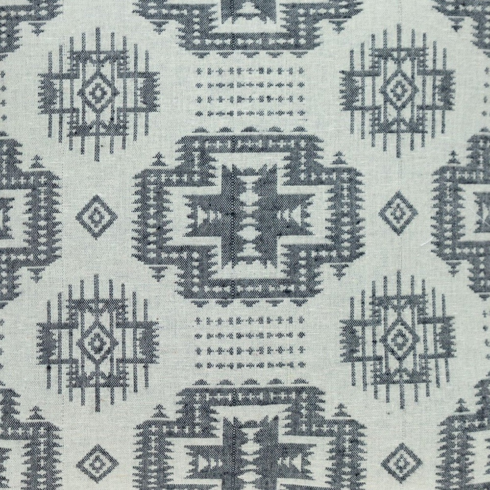 Gray Aztec Design Throw Pillow