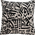 Black And White Abstract Velvet Throw Pillow