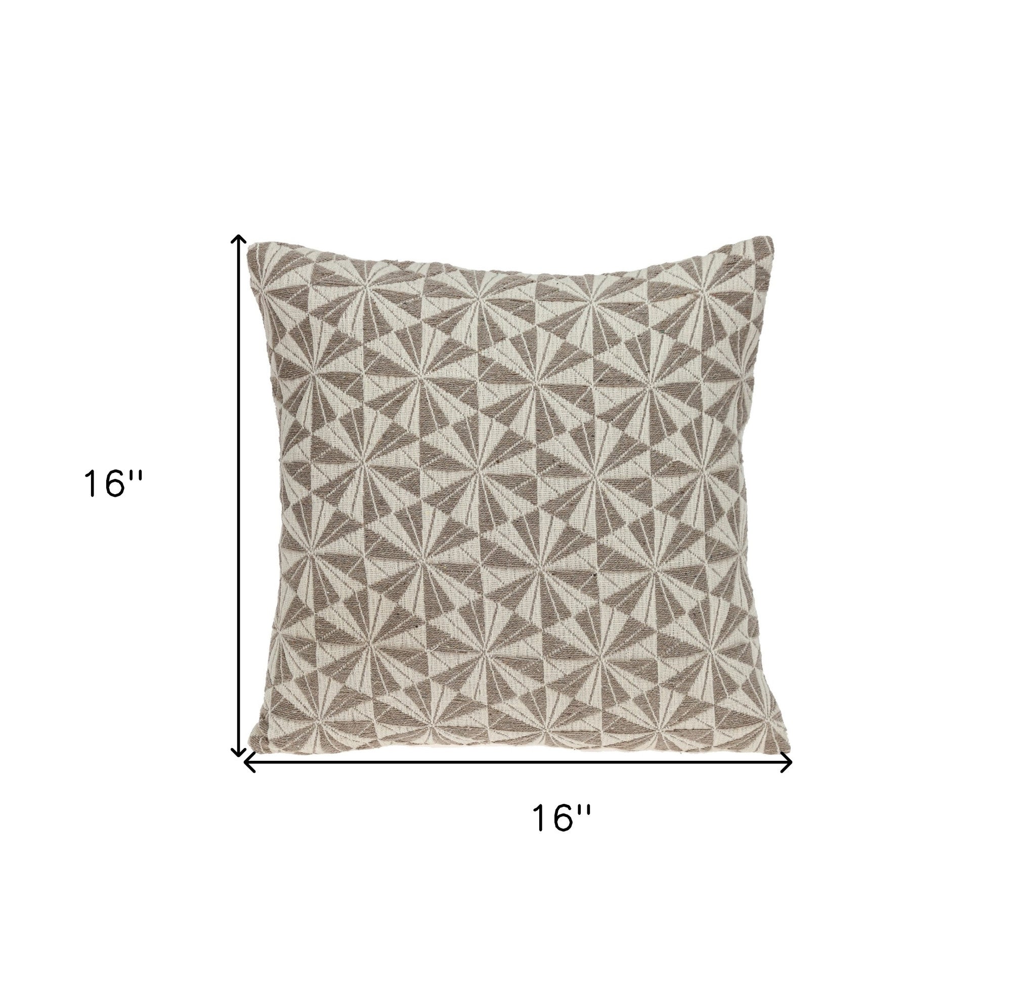 Pale Brown Pinwheels Throw Pillow