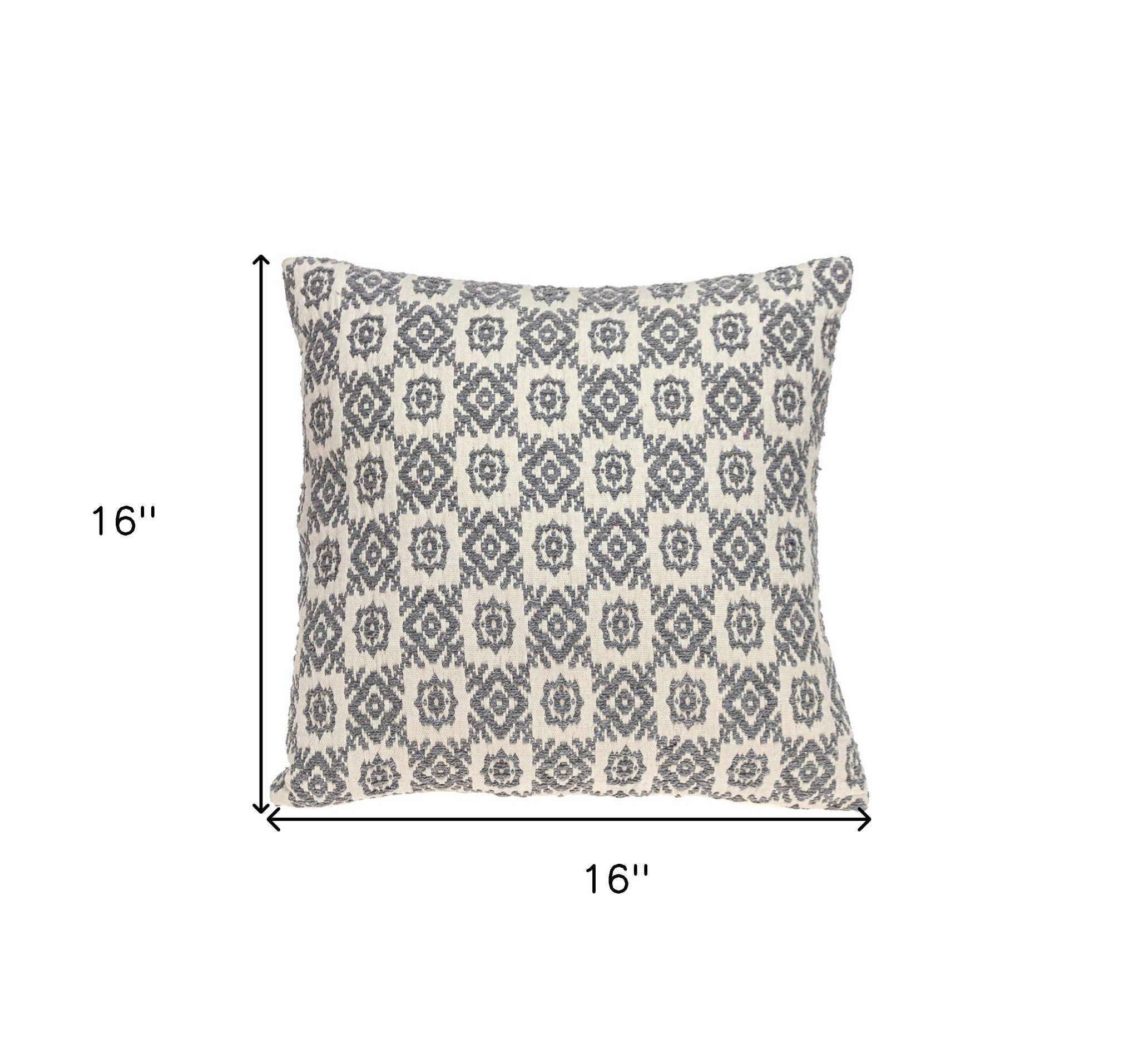 Neutral Grey Mosaic Throw Pillow