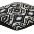 Jet Black And White Geo Throw Pillow