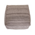 Stone Gray And Brown Pouf