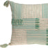 Cream And Mint Woven Throw Pillow