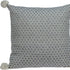 Gray Pearl Pom Throw Pillow