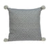 Gray Pearl Pom Throw Pillow