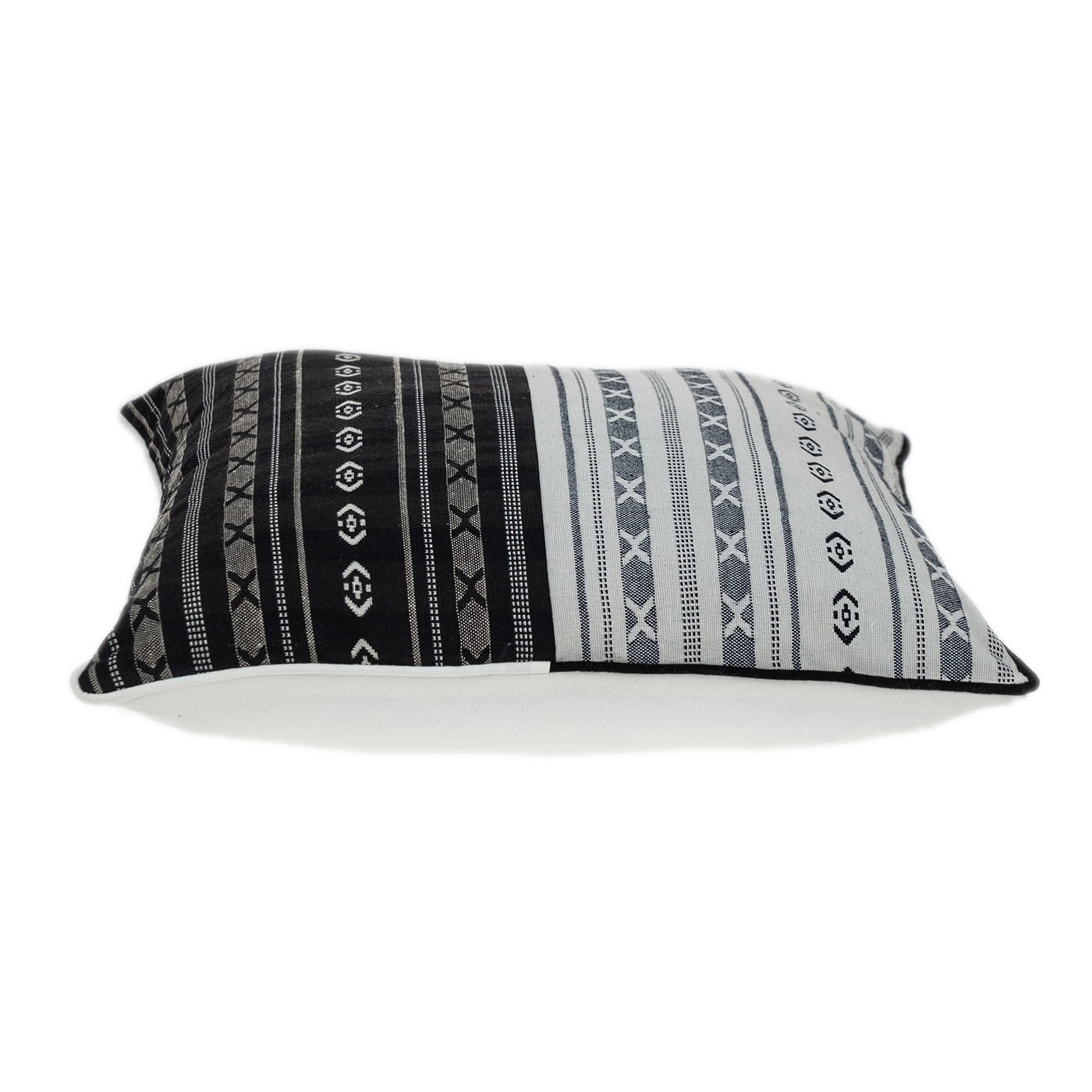 Black And White Abstract Accent Pillow