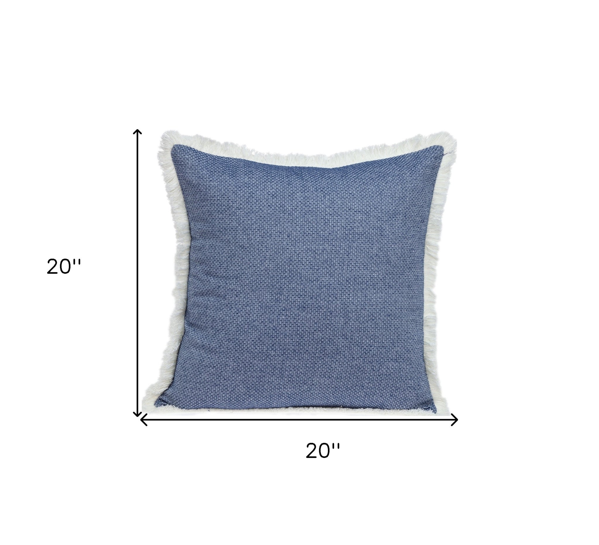 Chambray Blue And White Throw Pillow