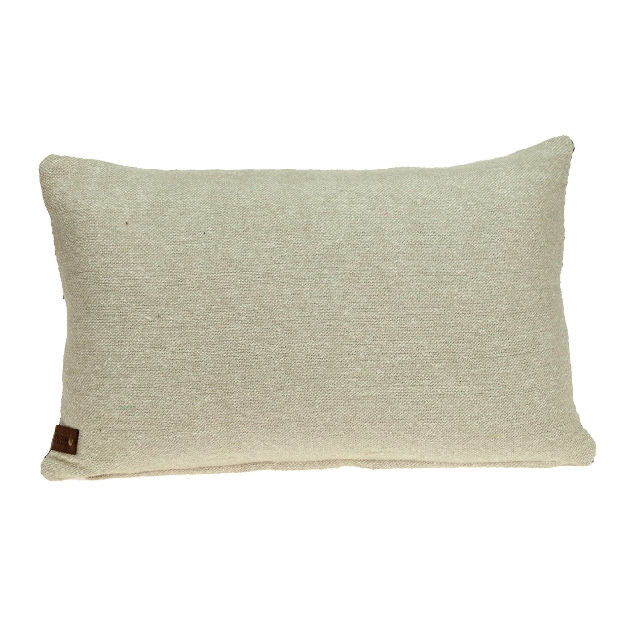 Oatmeal Stripe Weave Lumbar Throw Pillow