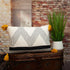 20" Beige And Black Knit Throw Pillow