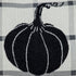 Grey Plaid Pumpkin Throw Pillow