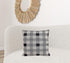 Lead Grey Checkered Pillow