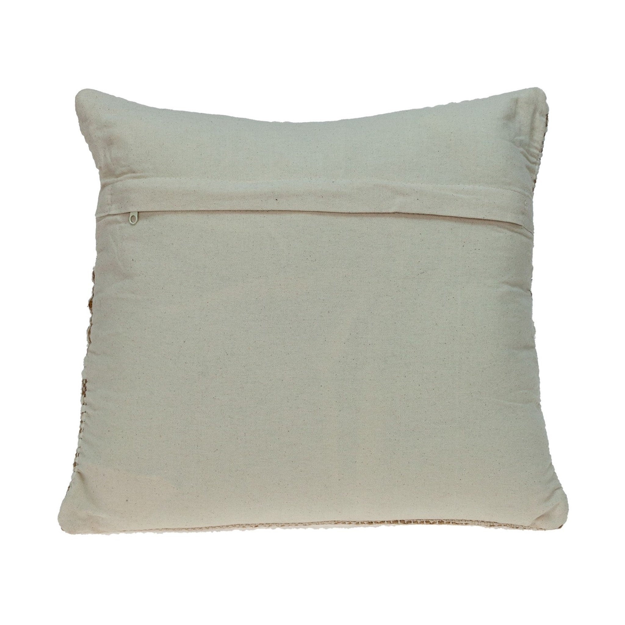 Linen And Brown Jute Throw Pillow