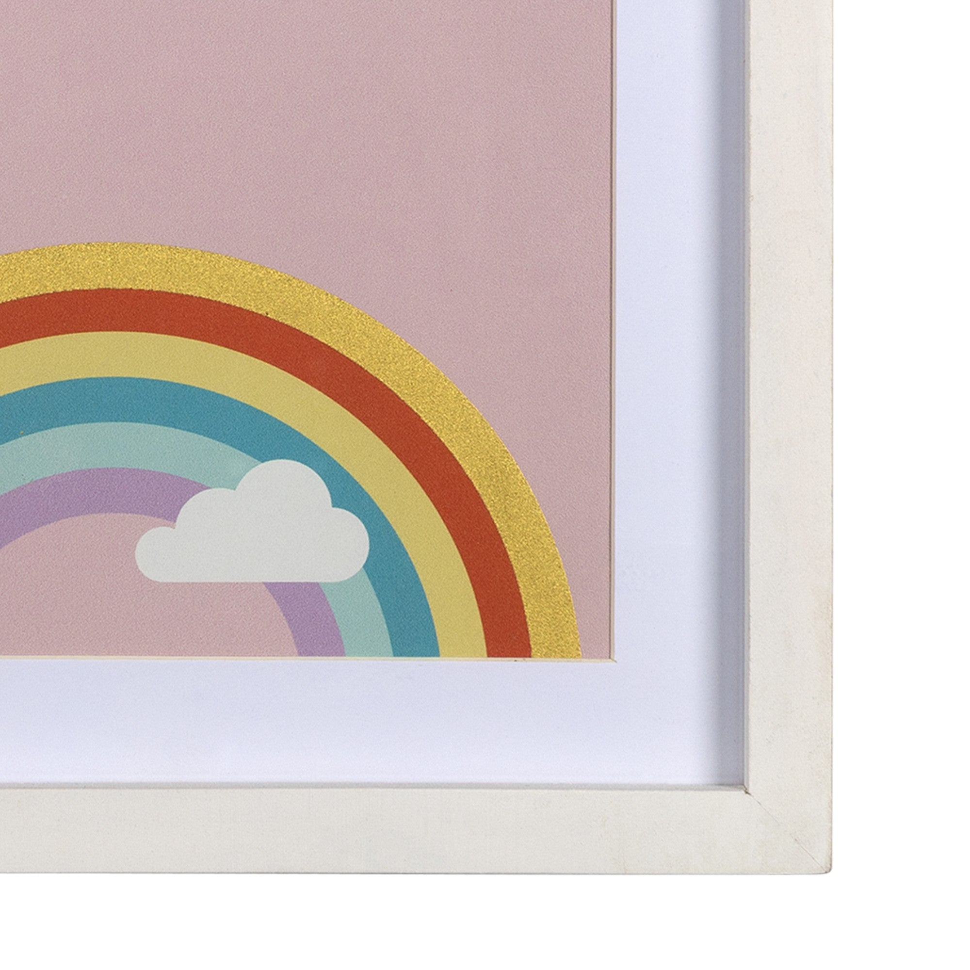 Shine Bright Glitter Rainbow Wall Art