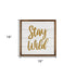 White And Gold Stay Wild Wall Art