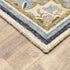 3'X8' Blue And Ivory Bohemian Runner Rug