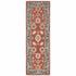 3'X8' Red And Blue Bohemian Area  Rug