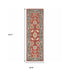 3'X8' Red And Blue Bohemian Area  Rug