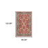 3'X8' Red And Blue Bohemian Area  Rug