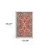 3'X8' Red And Blue Bohemian Area  Rug