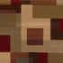 3'X8' Red And Tan Geometric Runner Rug