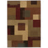 3'X8' Red And Tan Geometric Runner Rug