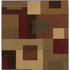 3'X8' Red And Tan Geometric Runner Rug