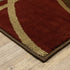 4'X6' Brown And Red Abstract  Area Rug