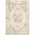 9'X12' Beige And Ivory Center Jewel Area Rug