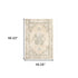 9'X12' Beige And Ivory Center Jewel Area Rug