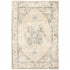 9'X12' Beige And Ivory Center Jewel Area Rug