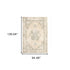 9'X12' Beige And Ivory Center Jewel Area Rug