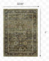 2'X3' Green And Brown Floral Area Rug