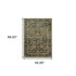 4'X6' Green And Brown Floral Area Rug