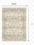 2'X8' Beige And Ivory Medallion Runner Rug