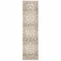 2'X8' Beige And Ivory Medallion Runner Rug