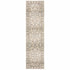 2'X8' Beige And Ivory Medallion Runner Rug