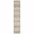 2'X8' Beige And Ivory Medallion Runner Rug