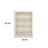 2'X3' Beige And Ivory Medallion Area Rug