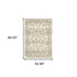 2'X8' Beige And Ivory Medallion Runner Rug