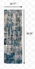 8'X10' Grey And Blue Grey Skies Area Rug