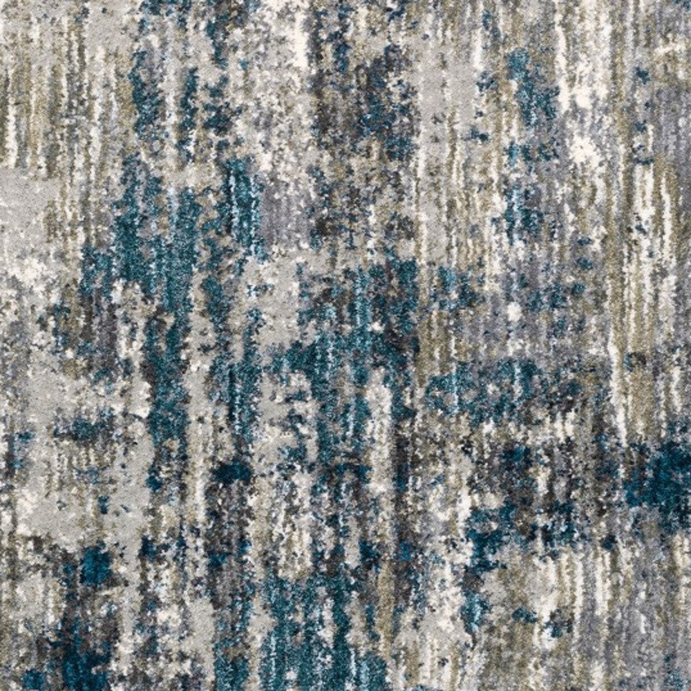 8'X10' Grey And Blue Grey Skies Area Rug