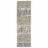 8'X10' Grey And Ivory Abstract Lines  Area Rug