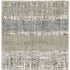 2'X8' Grey And Ivory Abstract Lines  Runner Rug