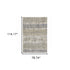 8'X10' Grey And Ivory Abstract Lines  Area Rug