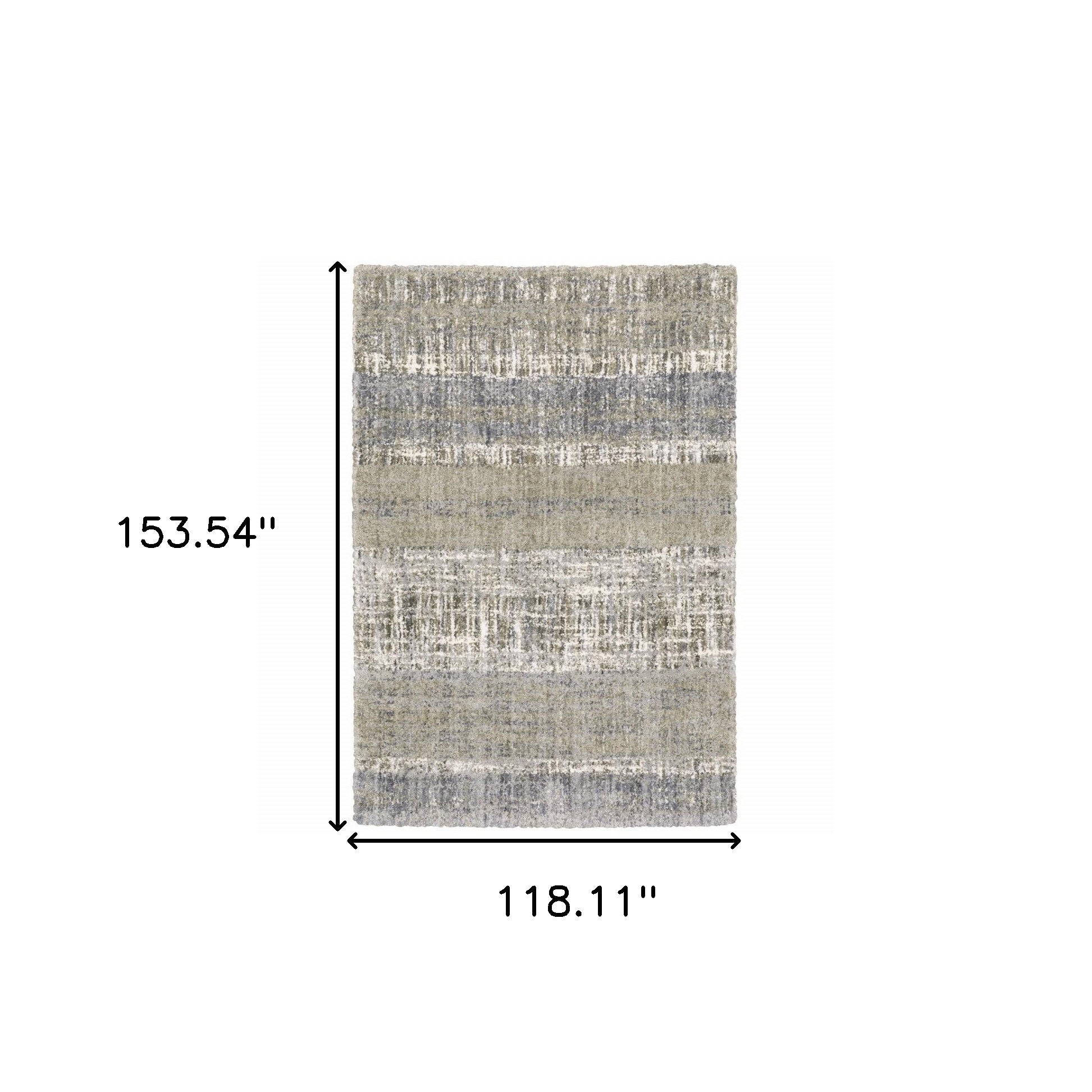 2'X8' Grey And Ivory Abstract Lines  Runner Rug