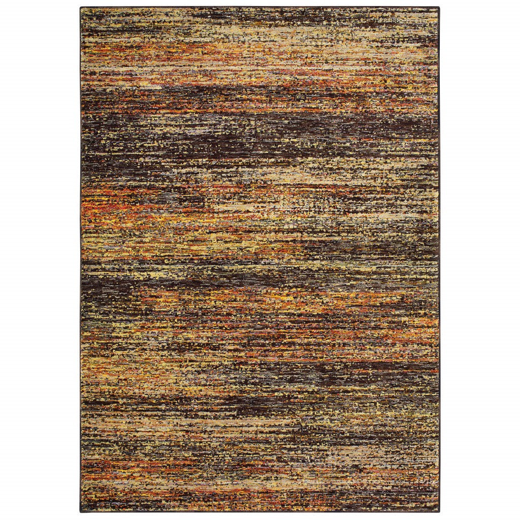 8'X10' Gold And Slate Abstract Area Rug