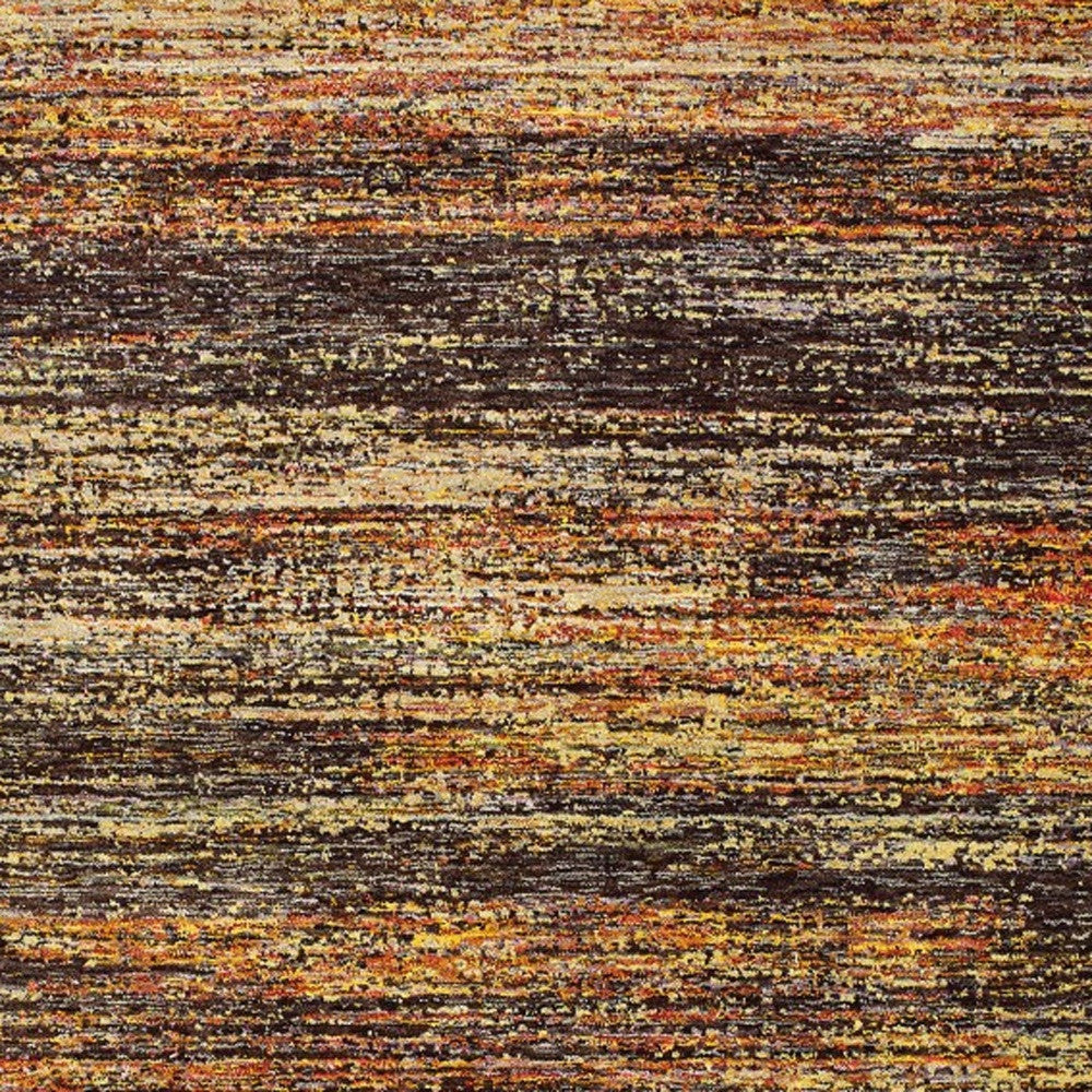 8'X10' Gold And Slate Abstract Area Rug